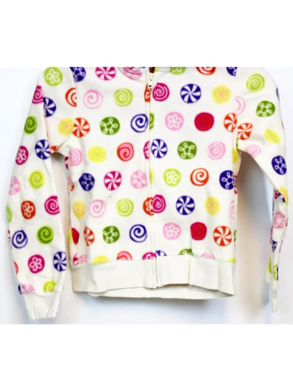 2008 Gybmoree Candy Shoppe Shop Fleece Hoodie Zip up sz 9 Bonbon Sweet NEW Pocke